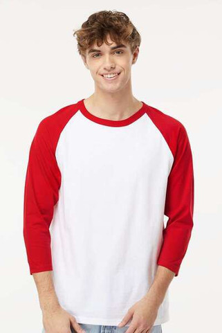 M & O Knits 5540 ADULT BASEBALL T-SHIRT