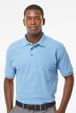 M & O Knits 7002 S/S COMBED RING SPUN PIQUÉ POLO