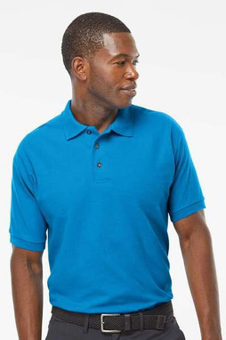 M & O Knits 7002 S/S COMBED RING SPUN PIQUÉ POLO
