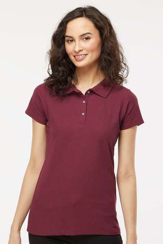 M&O 7007 - Womens Soft Touch Polo
