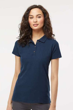 M & O Knits 7600 POLO SPORT POUR DAMES FILÉ À LANNEAU