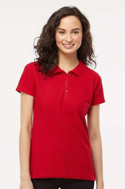 M & O Knits 7600 POLO SPORT POUR DAMES FILÉ À LANNEAU