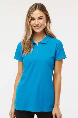 M & O Knits 7600 POLO SPORT POUR DAMES FILÉ À LANNEAU