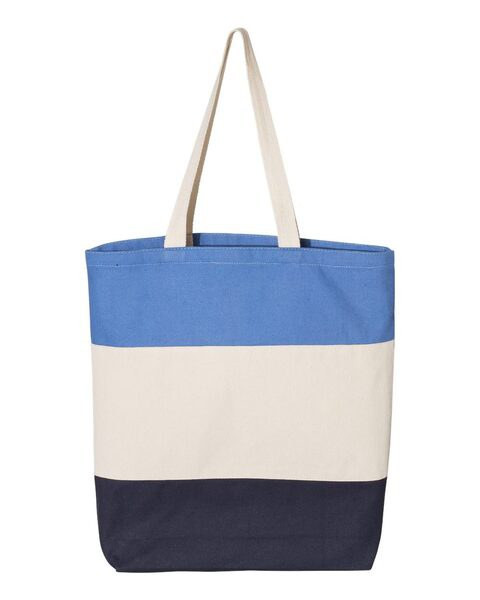 Q-Tees Q125900 - Canvas Tri-Color Professional Tote Bag