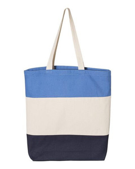 Q-Tees Q125900 - Canvas Tri-Color Professional Tote Bag