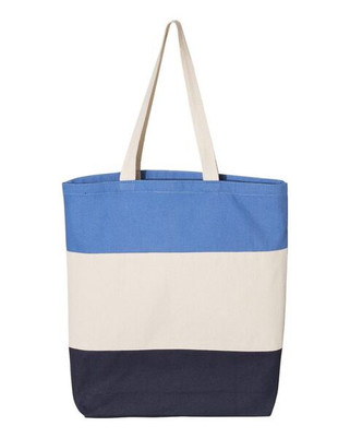 Q-Tees Q125900 - Canvas Tri-Color Professional Tote Bag