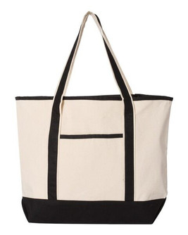 Q-Tees Q1500 - Large Canvas Deluxe Tote