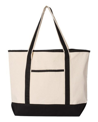 Q-Tees Q1500 - Large Canvas Deluxe Tote