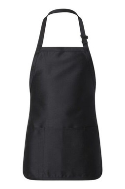 Q-Tees Q4250 - Medium Length Apron with 3 Compartment Pouch