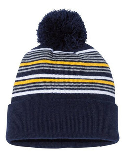 Sportsman SP60 - Bonnet à pompon rayé de 12 pouces