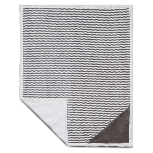 Field & Co. 1081-12 - Chevron Striped Sherpa Blanket