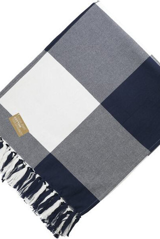 Field & Co. 1081-72 - 100% Organic Cotton Check Throw Blanke