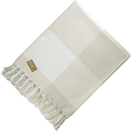 Field & Co. 1081-72 - 100% Organic Cotton Check Throw Blanke