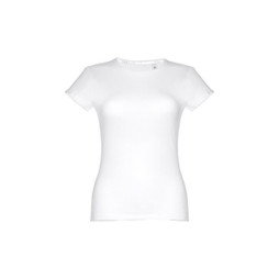TH Clothes 30105 - T-shirt sfiancata da donna in cotone. colore bianco