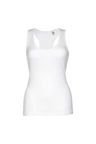 TH Clothes 30119 - Womens sleeveless cotton T-shirt. White