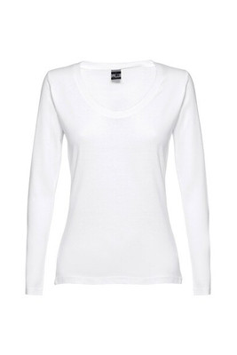 TH Clothes 30125 - T-shirt à manches longues ceinturé pour femmes