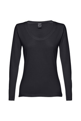 TH Clothes 30126 - Langärmeliges tailliertes T-Shirt für Frauen aus Baumwolle