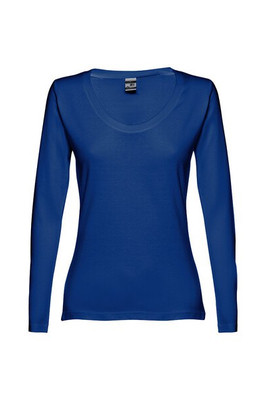 TH Clothes 30126 - Langärmeliges tailliertes T-Shirt für Frauen aus Baumwolle