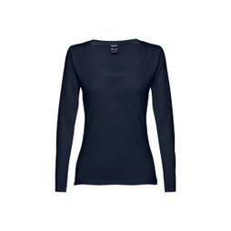 TH Clothes 30126 - Langärmeliges tailliertes T-Shirt für Frauen aus Baumwolle
