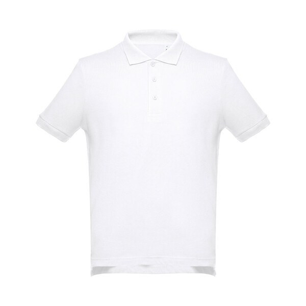 TH Clothes 30130 - Miesten lyhythihainen puuvillainen poolopaita. Valkoinen väri