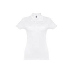 TH Clothes 30134 - Polo manches courtes ceinturé pour femme en coton cardé