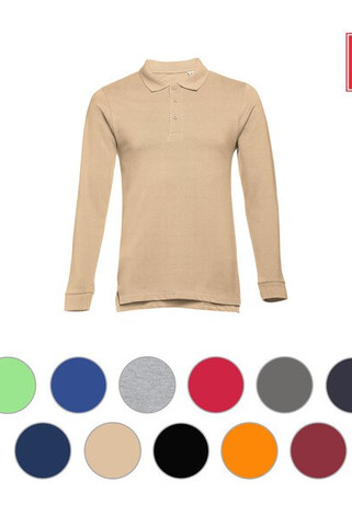 TH Clothes 30143 - Langærmet poloshirt til mænd