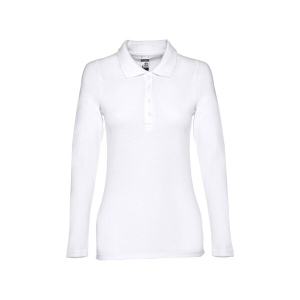 TH Clothes 30144 - Pitkähihainen naisten poolopaita karstatusta puuvillasta