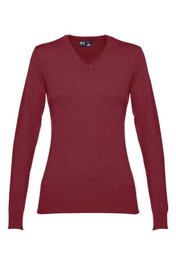 TH Clothes 30150 - V-neck pullover for women in cotton and polyamide
