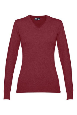 TH Clothes 30150 - V-neck pullover for women in cotton and polyamide
