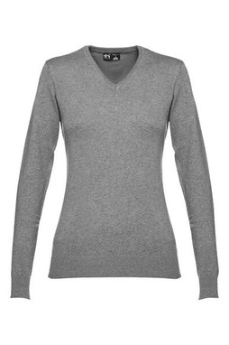 TH Clothes 30150 - Pull à col V pour femmes en coton et polyamide