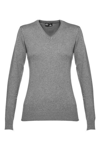 TH Clothes 30150 - Naisten V-kaula-aukkoinen villapaita puuvillaa ja polyamidia