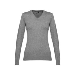 TH Clothes 30150 - V-neck pullover for women in cotton and polyamide