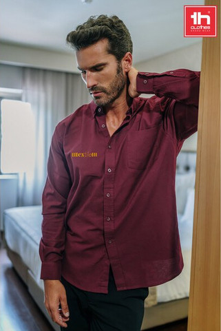 TH Clothes 30153 - Mens long-sleeved oxford shirt
