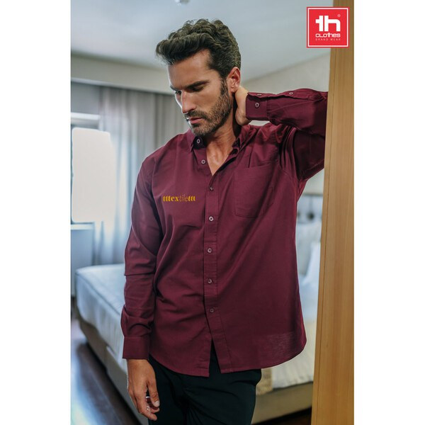 TH Clothes 30153 - Men's long-sleeved oxford shirt