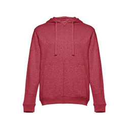 TH Clothes 30161 - Mens hoodie in cotton and polyester with full zip