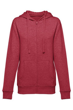 TH Clothes 30162 - Womens hoodie in cotton and polyester with full zip