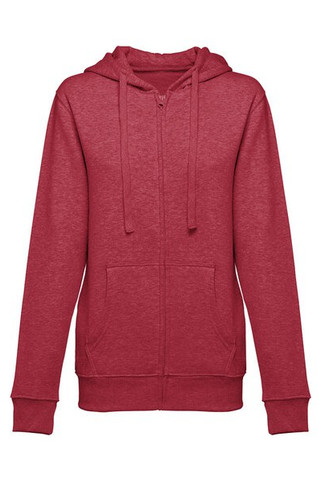 TH Clothes 30162 - Womens hoodie in cotton and polyester with full zip