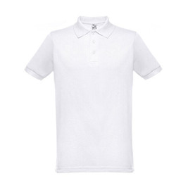 TH Clothes 30175 - Men's short-sleeved polo shirt. White