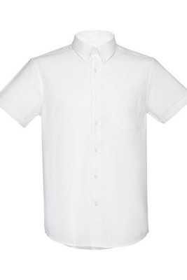 TH Clothes 30200 - Men's short-sleeved oxford shirt. White