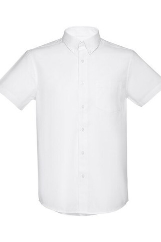 TH Clothes 30200 - Mens short-sleeved oxford shirt. White