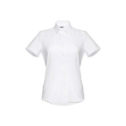 TH Clothes 30201 - Womens short-sleeved oxford shirt. White