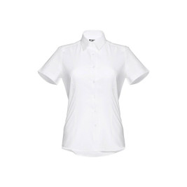 TH Clothes 30201 - Women's short-sleeved oxford shirt. White