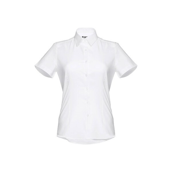 TH Clothes 30201 - Women's short-sleeved oxford shirt. White