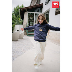 TH Clothes 30287 - Lasten collegepaita kierrätettyä puuvillaa ja polyesteriä