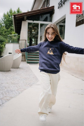 TH Clothes 30287 - Kids sweatshirt in recycled cotton and polyester