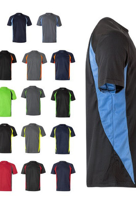 Velilla 36034 - Two-tone bird-eye technical t-shirt (160g/m²), in polyester (100%)