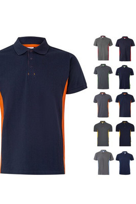 Velilla 36039 - Polo piqué bicolore (180g/m²), manches courtes, en coton (60%) et polyester (40%)