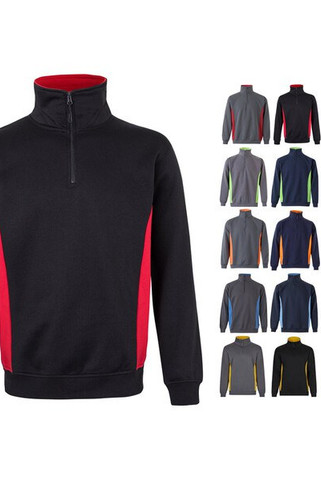 Velilla 36044 - Zweifarbiges Frottee-Sweatshirt (260 g/m²), aus Polyester (65 %) und Baumwolle (35 %)