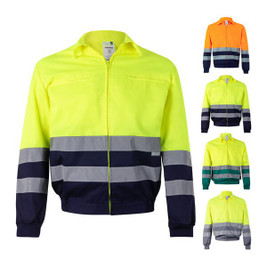 Velilla 36050 - Veste en sergé bicolore (210g/m²) en polyester (80%) et coton (20%)