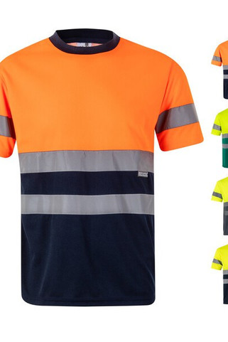 Velilla 36094 - Two-tone bird-eye technical T-shirt (140g/m²), in polyester (100%)